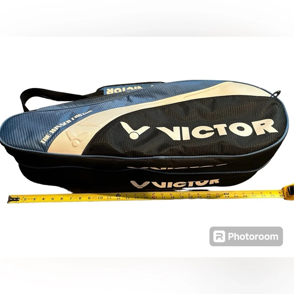 Victor Multi-Racquet‎ Badminton Bag Court Duffel Blue, Black & White - Clean